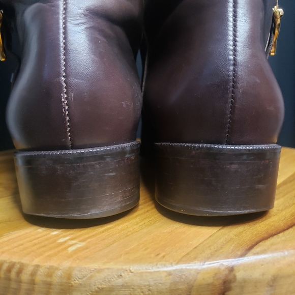 Etienne Aigner Riding Boots - Chocolate Brown - Women's size 8 - Picture 6 of 11